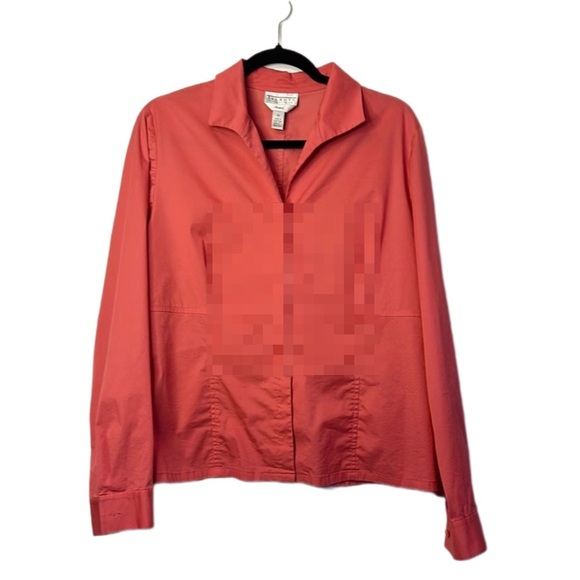Talbots Collection Salmon Button Down Long Sleeve Shirt 14 - Picture 1 of 9